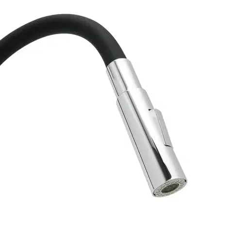 Dřezová baterie SAT se silikonovým ramínkem černá/chrom SATBSD290C2F SATBSD290C2F