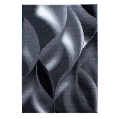 Ayyildiz, Kusový koberec Plus 8008 black, 80x300, šedá, chodba / předsíň