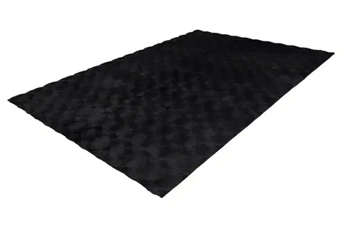 Obsession, Kusový koberec Diamond Cut 800 Anthrazit, 80x150, černá, ložnice