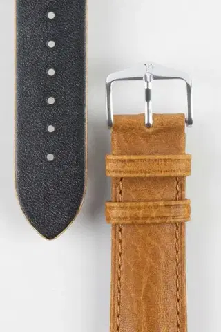 Řemínek Hirsch Camelgrain OE - medový - 10 mm - M – Střední délka - 8 mm - Zlatá