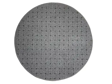 Vopi, Kusový koberec Udinese šedý kruh, 100x100 (průměr) kruh, šedá, chodba / předsíň