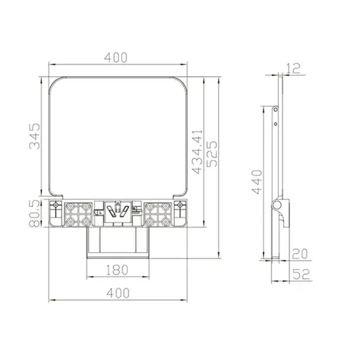 Mereo Sedátko do sprchy s podpěrnou nohou, duroplast, bílé CSS121P
