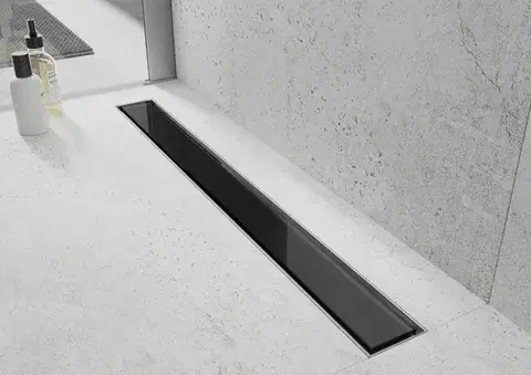 MEXEN MGB žlab pro rošt 100 cm lineární černá sklo 1026100