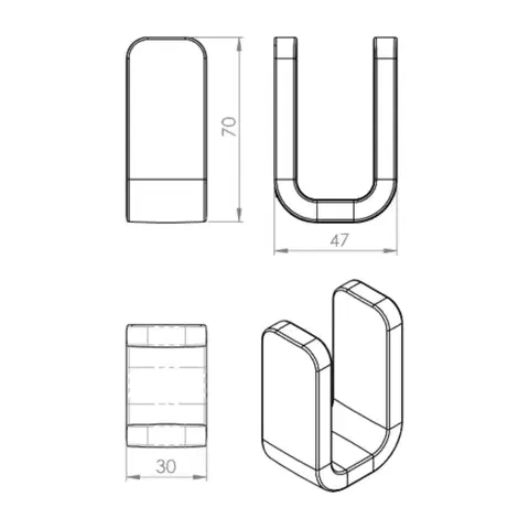 Gedy OUTLINE háček, chrom 322613