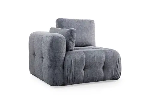 Rohová sedací souprava Amaris 3 Seater With Pouffe - Grey