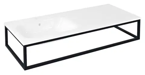 SAPHO SKA konzole pod umyvadlo/desku 119,7x22x51cm, černá mat SKA820