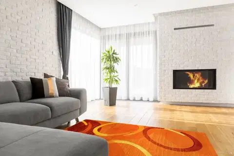 Spoltex, Kusový koberec Florida orange 9828, 120x170, oranžová, chodba / předsíň