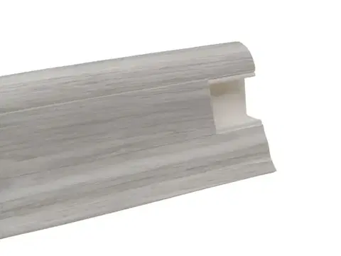 Döllken, Soklová podlahová lišta SLK50 W648 Dub bílý 2 m, 2000x50x25 mm, šedá
