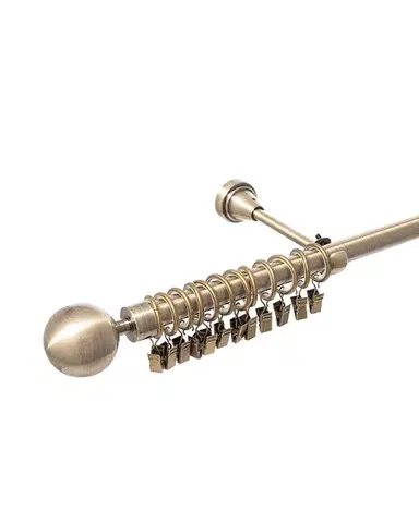 Jednoduchá garnýž Elegant antique brass 240 cm