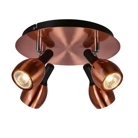 Stropní svítidlo plafond 4xGU10 měděné CROSS