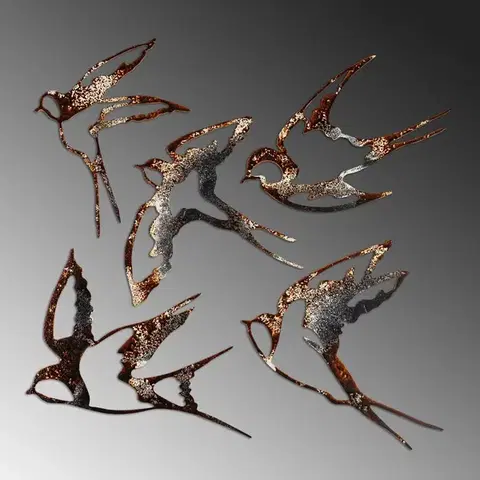 Dekorativní kovový doplněk na zeď Birds-2