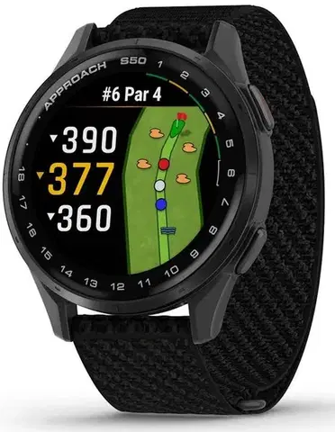 Garmin Approach® S50 Slate, nylonový řemínek Black ComfortFit 010-03010-00