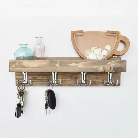 Kuchyňská police Rustic Walnut