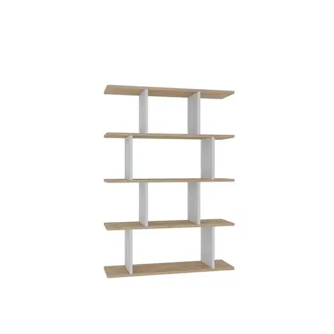 Knihovna Harmon White and Oak