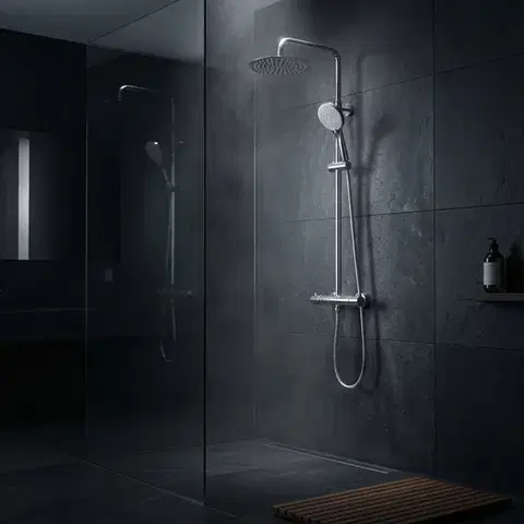 REA Sprchová sada bez výtoku s termostatem Lungo Chrome REA-P6735