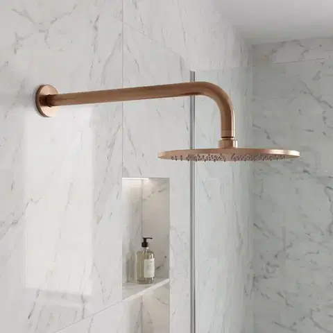 REA Kulaté sprchové rameno JS-9021 40cm Brush copper REA-P6851