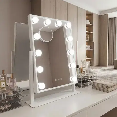 REA Zrcadlo LED HOLLYWOOD White 30x40 HOM-12023