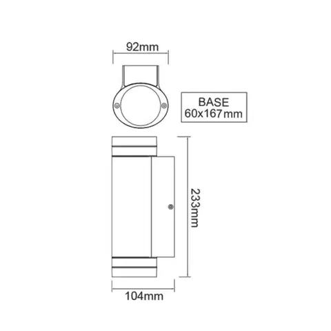 ACA Lighting Garden Wall venkovní nástěnné svítidlo LG6007G