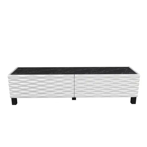 TV stolek Lerze - White, Black