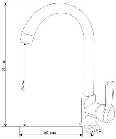 MEXEN Saber chrom dřezová baterie 72190-00