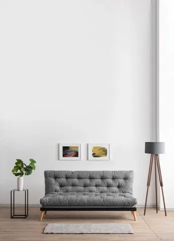 Trojmístná rozkládací pohovka Saki - Light Grey