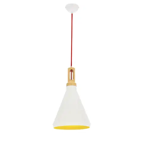 Stropní lampa Robinson e27 bílá/žlutá do interiéru