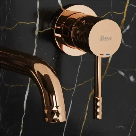 REA Podomítková umyvadlová baterie LUNGO Diamond Copper + BOX REA-B0540