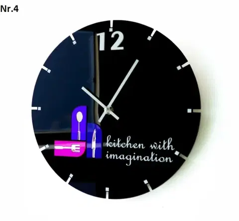 Kuchyňské nástěnné hodiny s tichým chodem Růžová