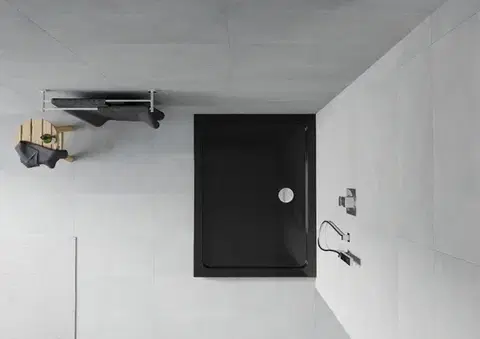 MEXEN Flat Sprchová vanička obdélníková slim 130 x 100, černá 40701013
