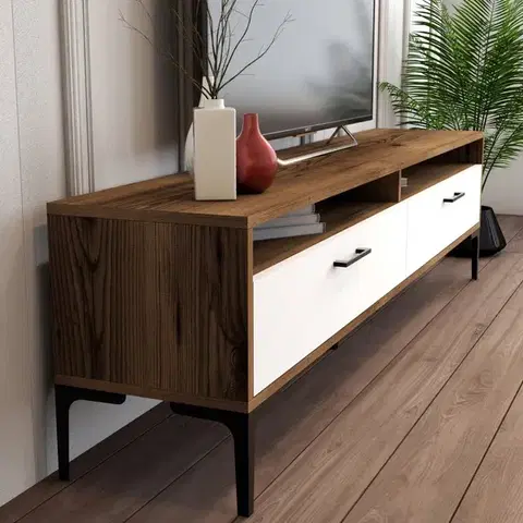 TV stolek Istanbul 2 - Walnut White