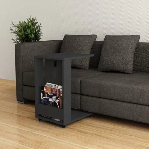 Odkládací stolek / Příruční stolek Edi - Anthracite