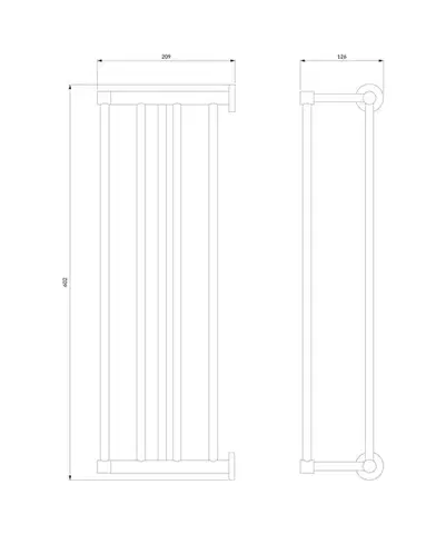 OMNIRES MODERN PROJECT polička na ručník, 60 cm chrom /CR/ MP60920CR