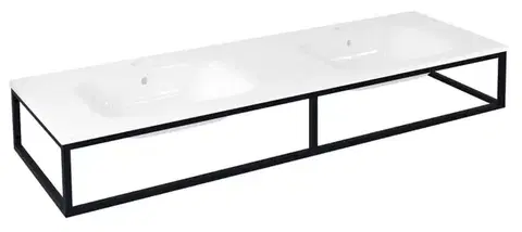 SAPHO SKA konzole pod umyvadlo/desku 160x22x51cm, černá mat SKA860
