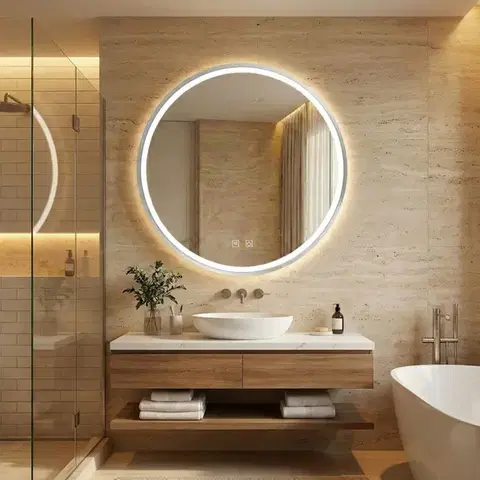 REA Zrcadlo LED 90cm MMJ BRUSH SILVER HOM-06550