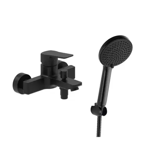 Vanová baterie SAT Cube Way s vanovým setem 150 mm černá matná SATBSCU222CSET1 SATBSCU222CSET1