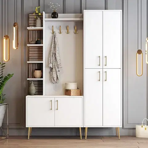 Předsíňová stěna Viyana Da - White, Gold