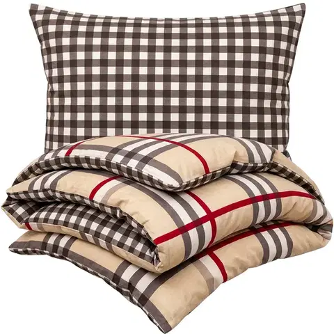 4Home Flanelové povlečení Kostka, 160 x 200 cm, 70 x 80 cm