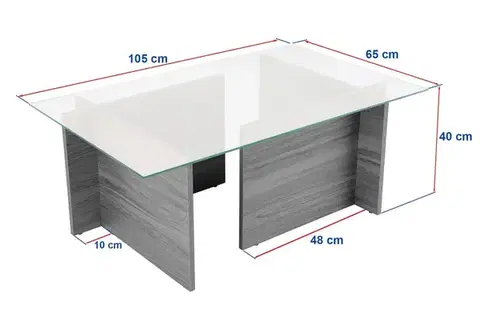 Konferenční stolek Vetrino - Grey