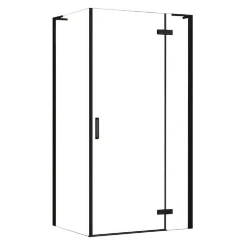 REA/S Sprchová kabina Hugo Black 80x80 KPL-45220