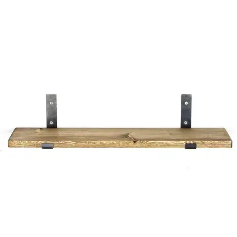 Polička Lam009 Black and Walnut