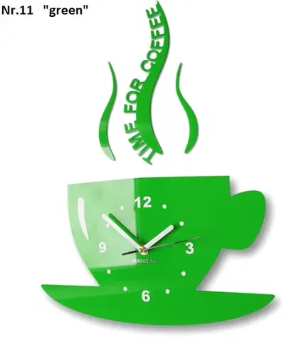 Nástěnné hodiny Time for coffee Černá