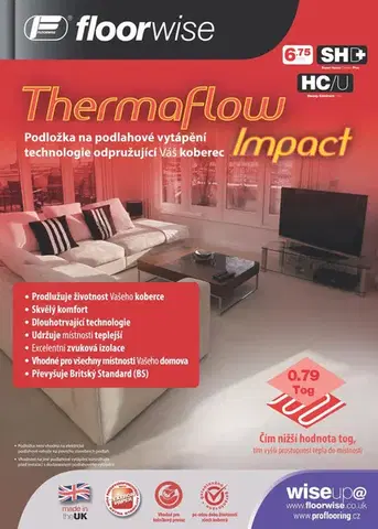 Floorwise Podložka pod koberec Floorwise Thermaflow Impact (role 11 m2) - 133x824 (role 11 m2) cm