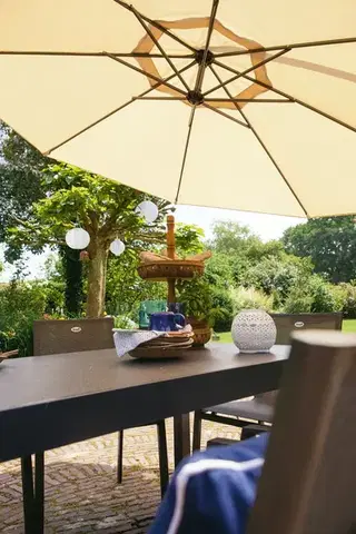 Slunečník Shadowflex, průměr 350 cm - Ecru
