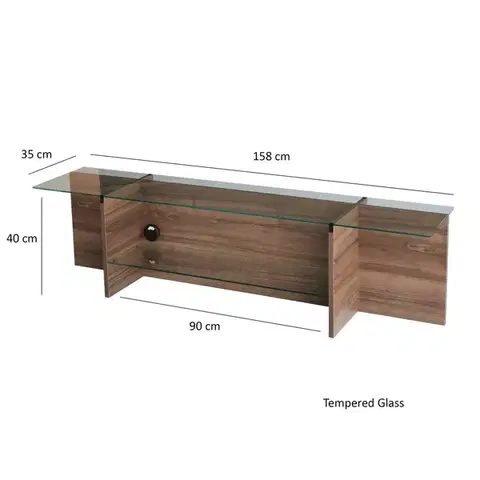 Televizní stolek Escape Walnut