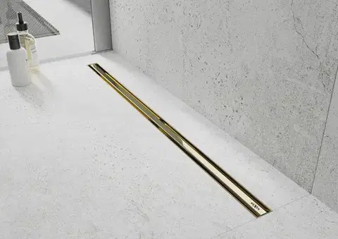 MEXEN Flat 360° Slim podlahový žlab 160, zlatá 1541160