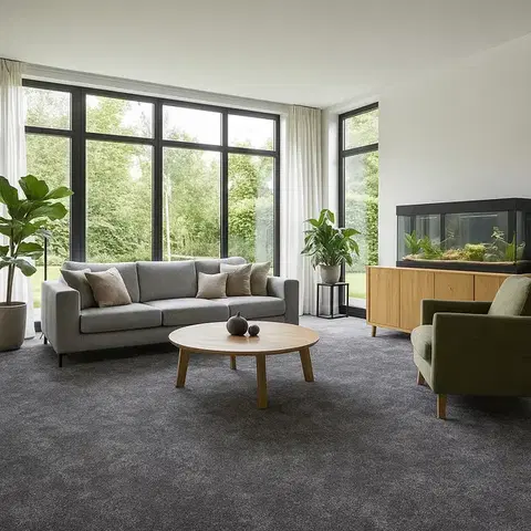 Condor Carpets, Metrážový koberec Serena 6602, na míru, šíře 4m,5m, šedá, filc, ložnice