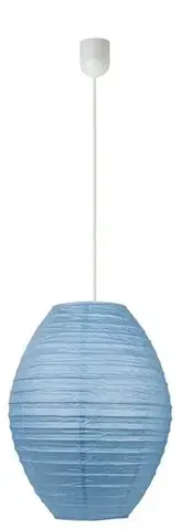 Modrá papírová závěsná lampa UL cocoon