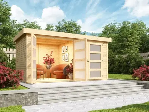 Dřevěný zahradní domek 404x332 cm Lanitplast