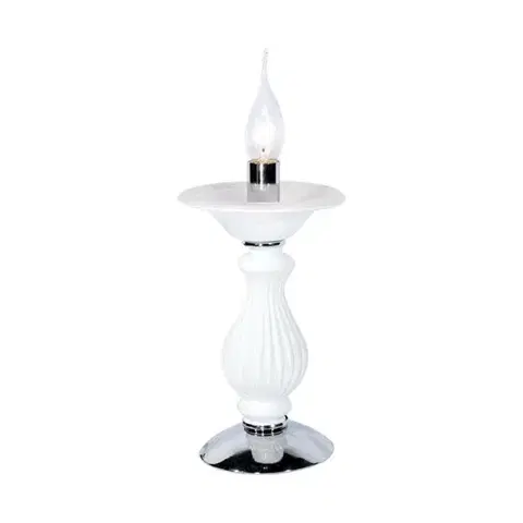 ACA Lighting stolní lampa 1X40W E14 D15H30 bílá CX1017T