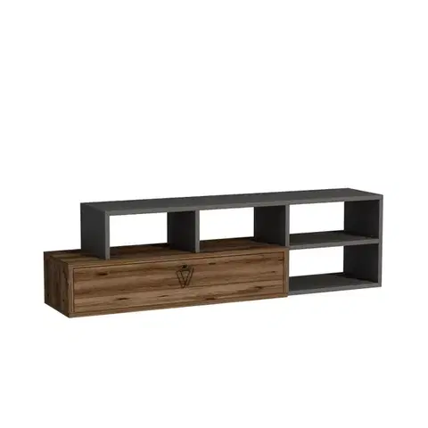 TV stolek Duru - Light Walnut, Anthracite